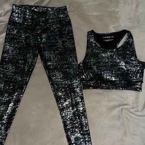 Metallic Two Piece Workout set